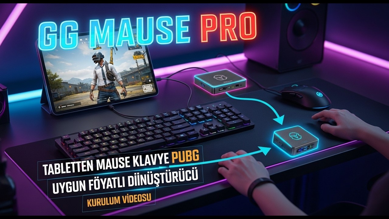 GG MAUSE PRO Kurulumu | Tabletten Mouse Klavye ile PUBG Mobile Oynamak! (Uygun Fiyatlı Dönüştürücü)