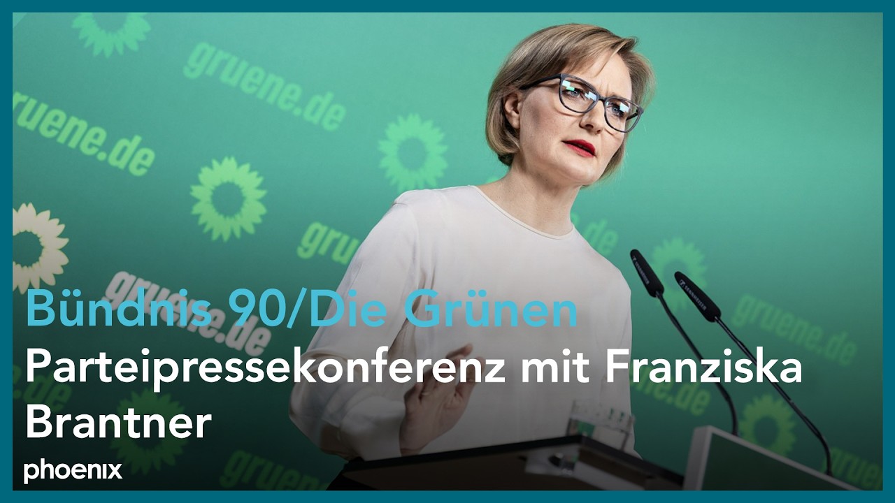 Parteipressekonferenz von Bündnis 90/Die Grünen mit der Parteivorsitzenden Franziska Brantner