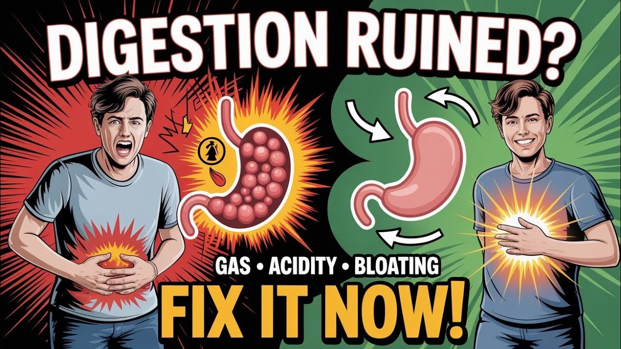 Digestion Problems Cure Naturally | Fix Gas, Acidity & Bloating with Powerful Acupressure