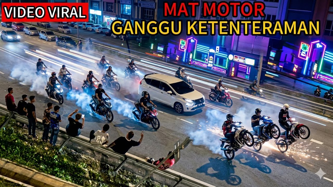 MAT MOTOR BUAT BISING,KEJADIAN DI JALAN KLINIK.