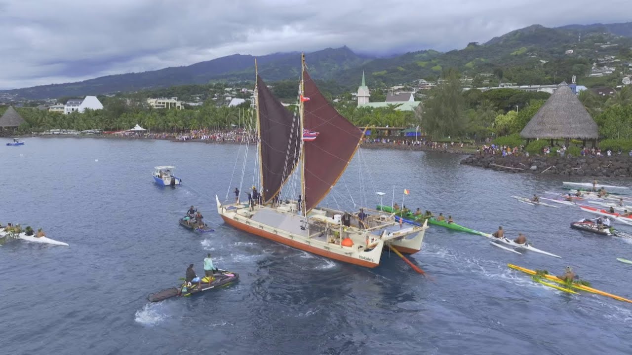 ‘This is why we sail’: Hokulea celebrated by thousands in Tahiti
