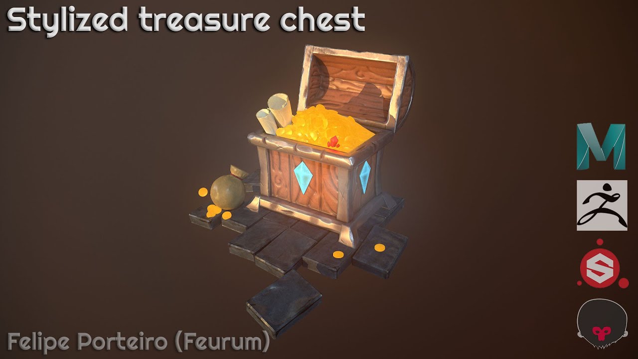 Stylized Treasure Chest - Speed Modeling