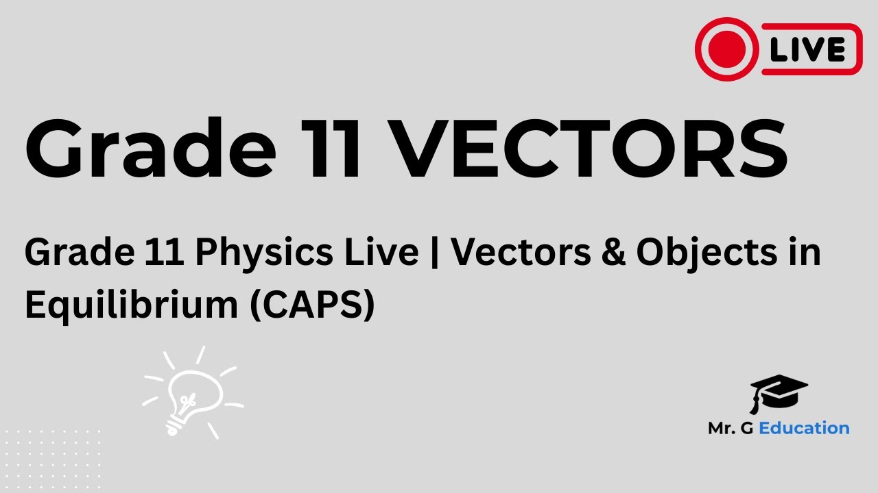 Grade 11 Physics Live | Vectors & Objects in Equilibrium (CAPS)