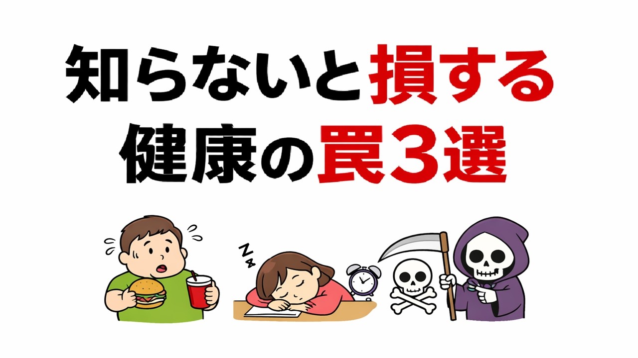 それ逆効果です…中高年が無意識に続けている「間違った健康法」3つ【ゆっくり解説】