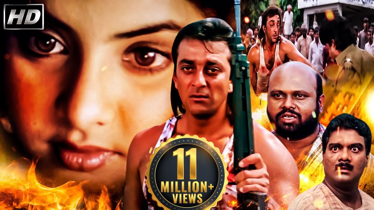 दिव्या भारती की इज़्ज़त लूटने पर संजय दत्त ने लिया भयानक बदला SANJAY BLOCKBUSTER ACTION HINDI MOVIE