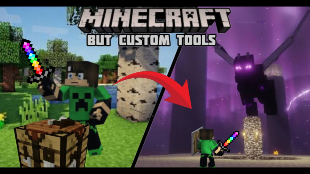 I created custom tools in Minecraft and I killed the ender dragon without breaking the end crystal.