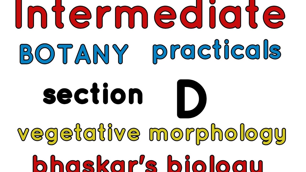 Botany practical exams specimens Bhaskar's biology