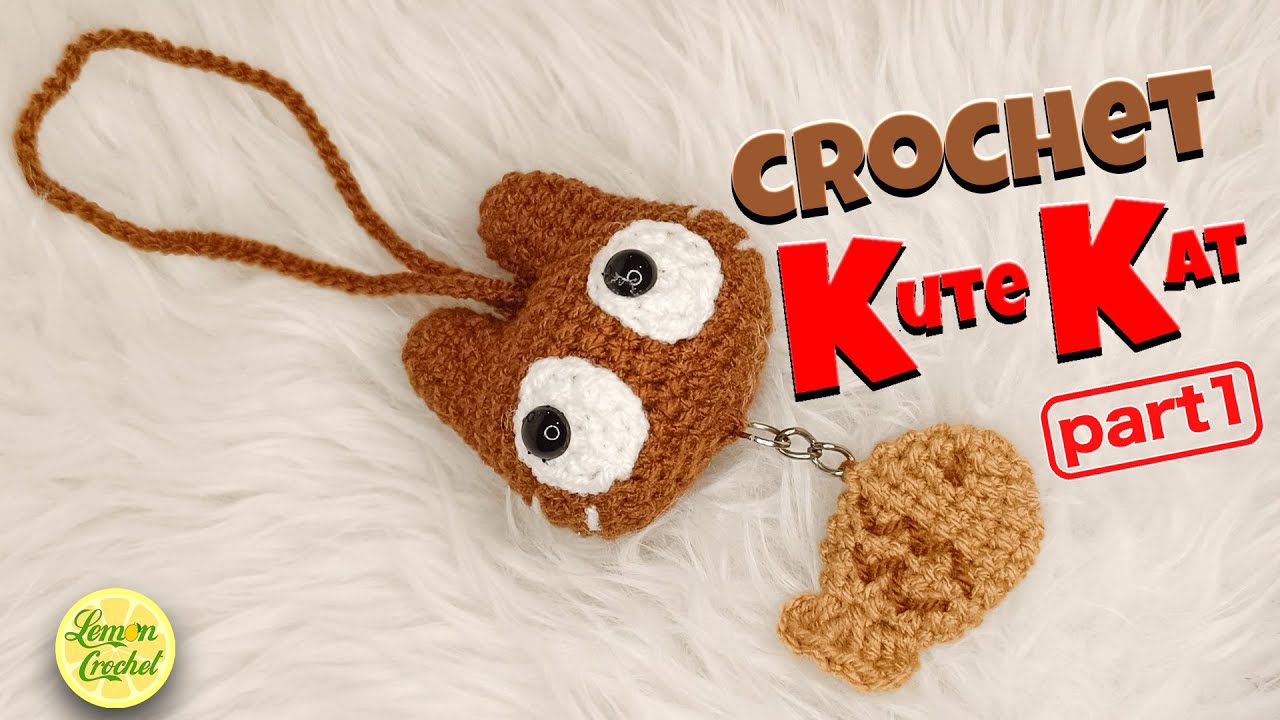 Crochet Tutorial: Cat and Fish Keychain (part 1)🐱🐠 | Crochet Bag Accessories | Crochet for Beginners