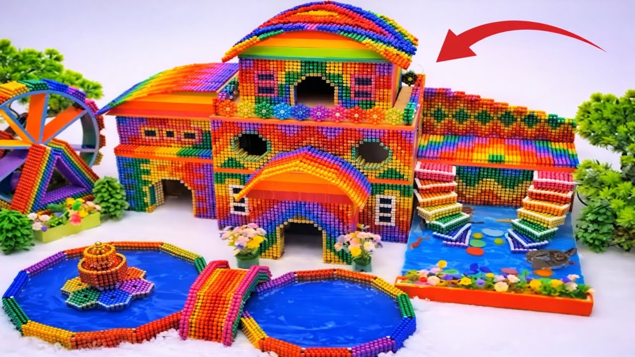 Rainbow Craft House DIY 🌈 | Easy School Project | 