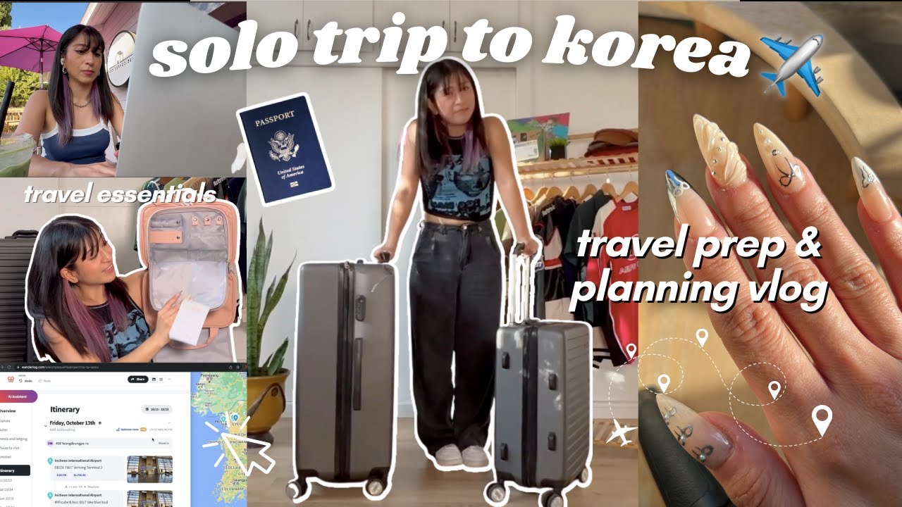 ✈️ SOLO TRIP TO SEOUL EP. 1 | prep vlog (itinerary planning, packing, shopping, korea travel tips)