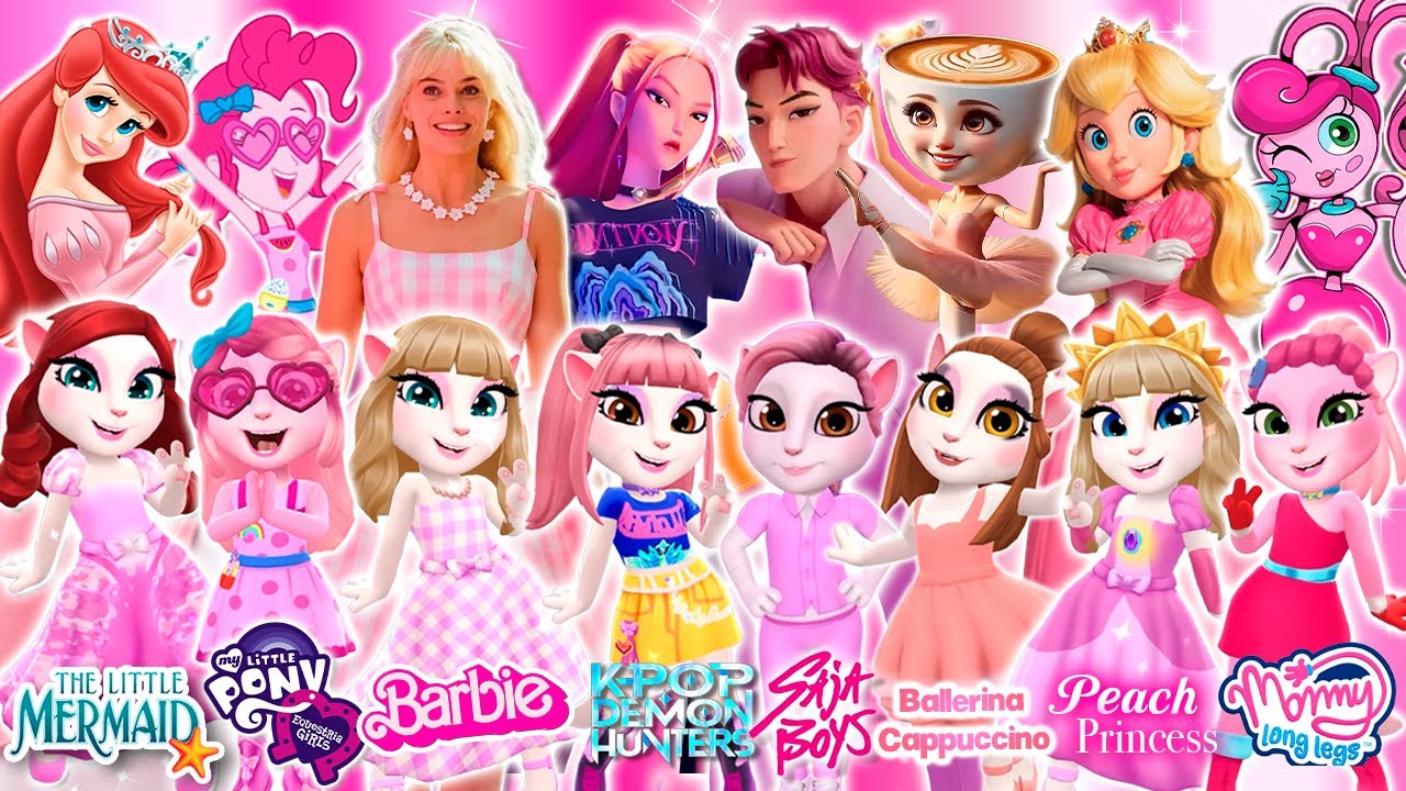 Angela 2 | Ariel Vs Pinkie Pie Vs Barbie Vs Mira Vs Mommy long legs Vs Abby VS Peach VS Balerina