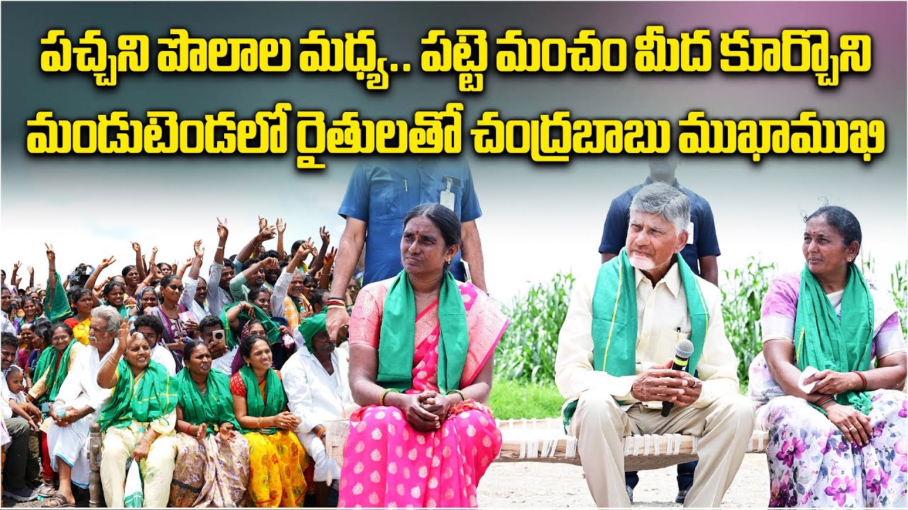 CM Chandrababu on Wooden Cot In Darsi Fields Speaks with Farmers | PM Kisan Annadatha Sukhibhava