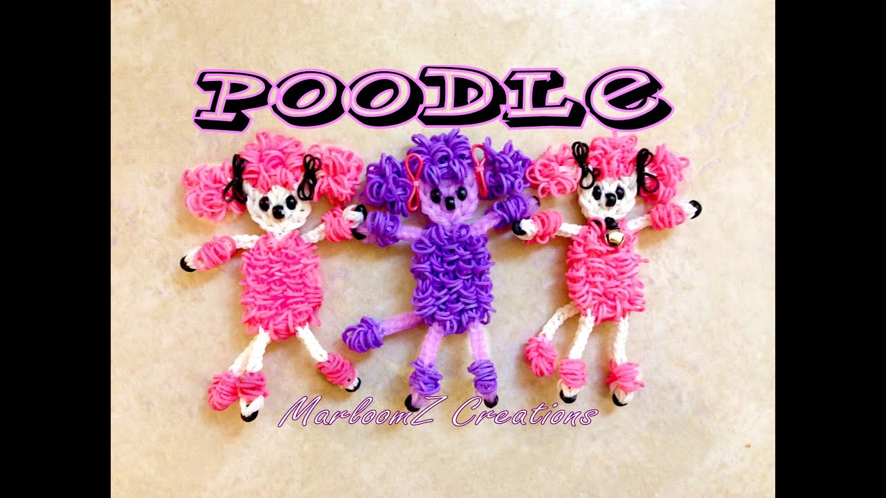 Rainbow Loom Poodles (Dog) Tutorial - How To loom with loom bands