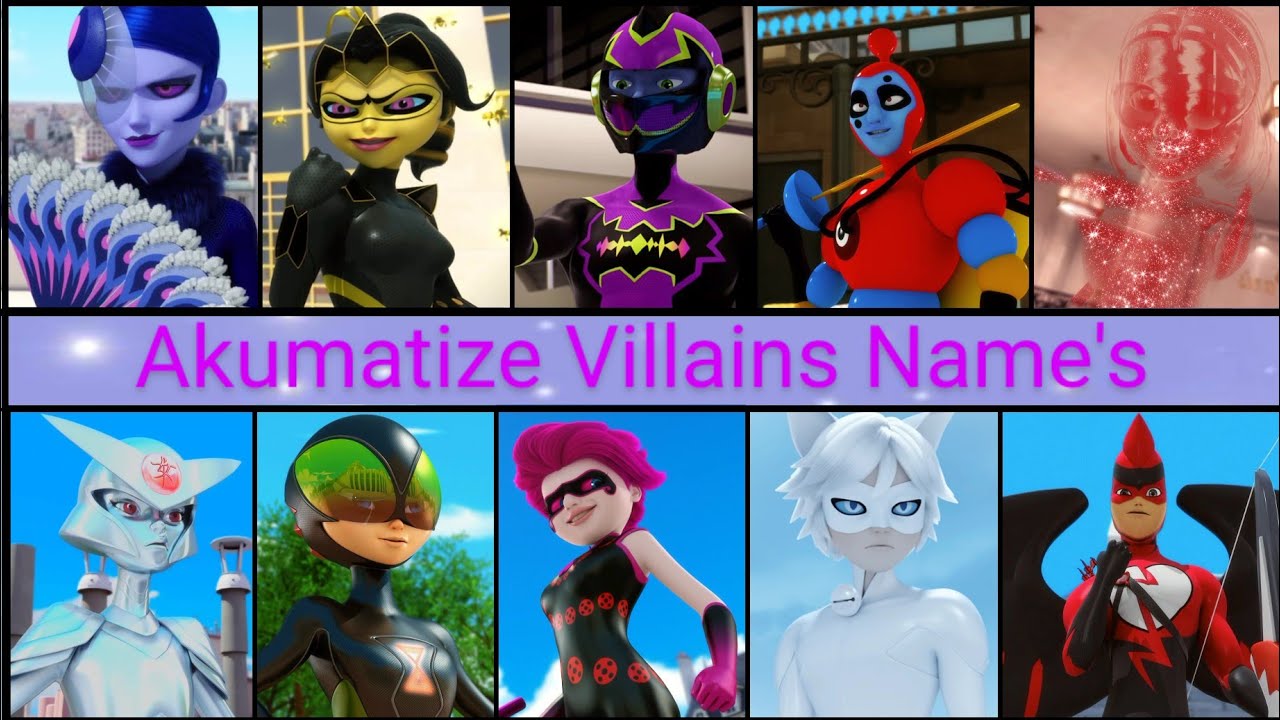 Miraculous Ladybug all Akumatize Villains name part-1.🦹🧛🧟👹
