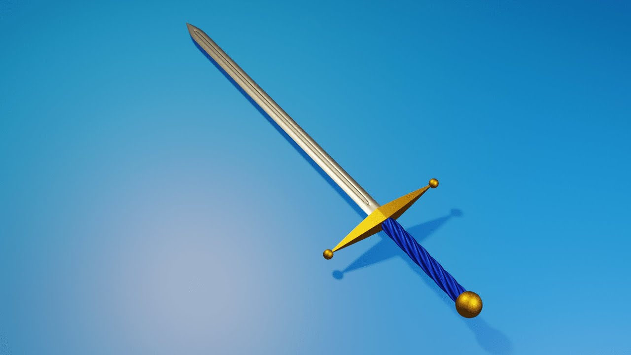 меч в blender