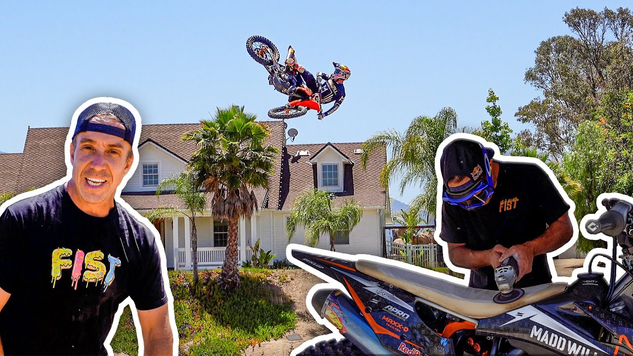 How To Cut A KTM FMX Seat! | Freestyle Session at the Maddhouse