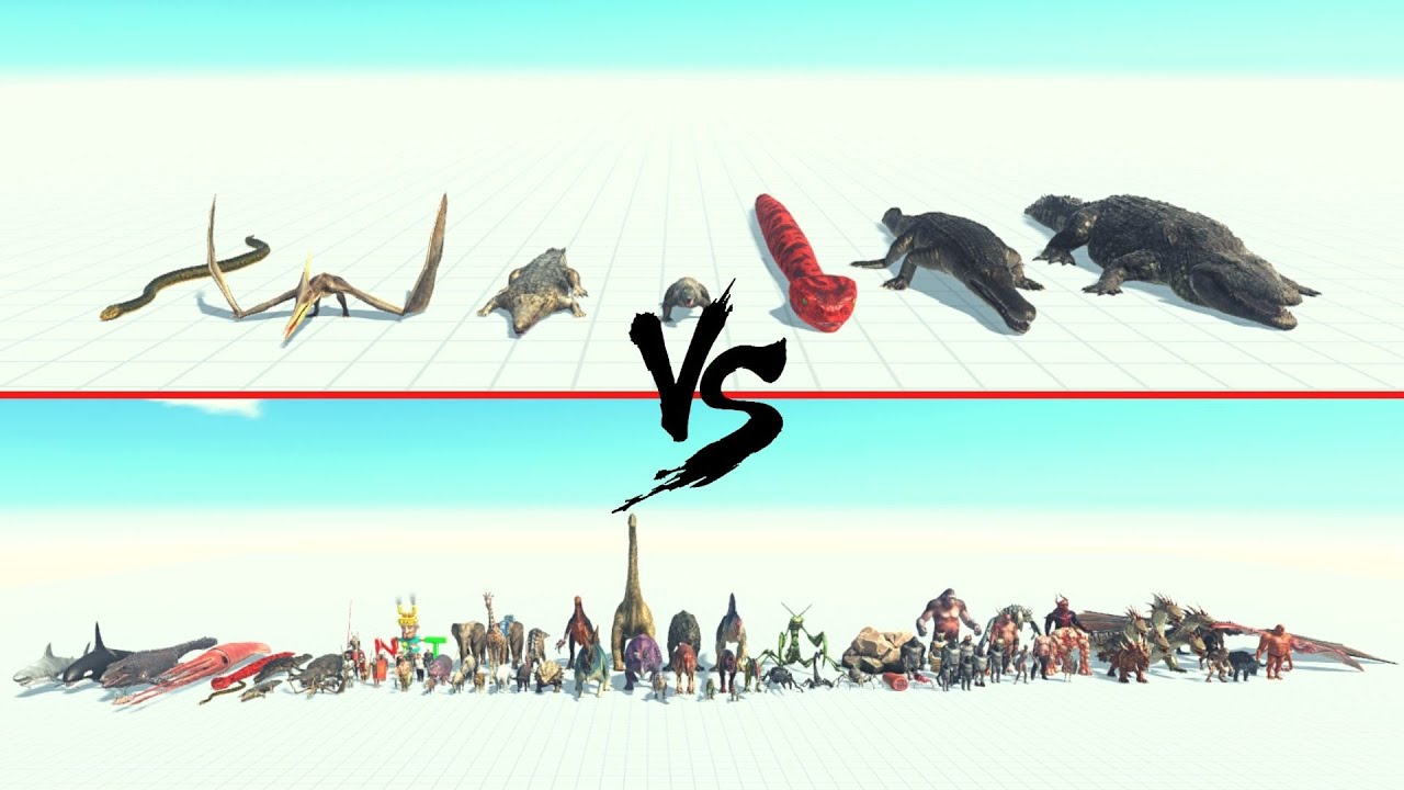 Reptiles Vs All Units ARBS | Animal Revolt Battle Simulator