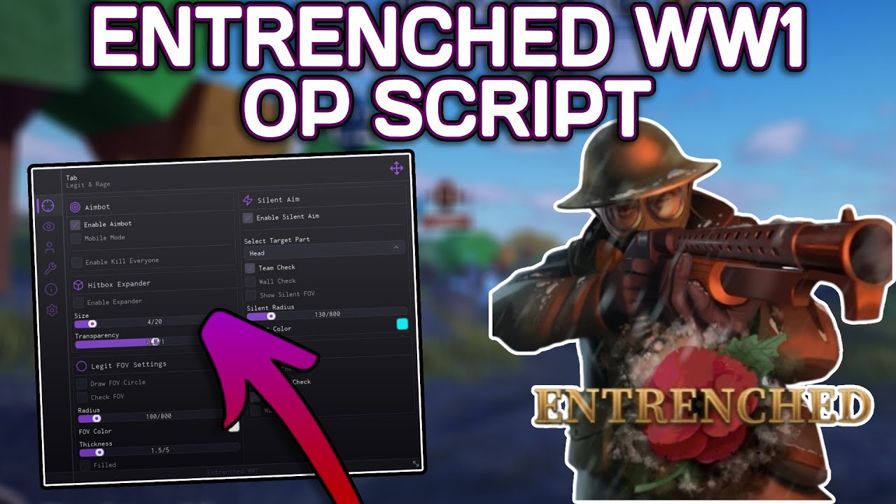 [🦅 USA 🦅] ENTRENCHED WW1 🥀 OP Script (2025) PASTEBIN - Aimbot | Silent Aim | Kill All | ESP & MORE