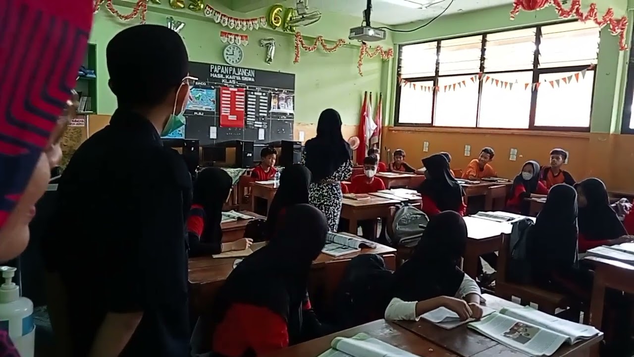 ria ricis berkunjung ke kelas 6 SDN Bangka 05