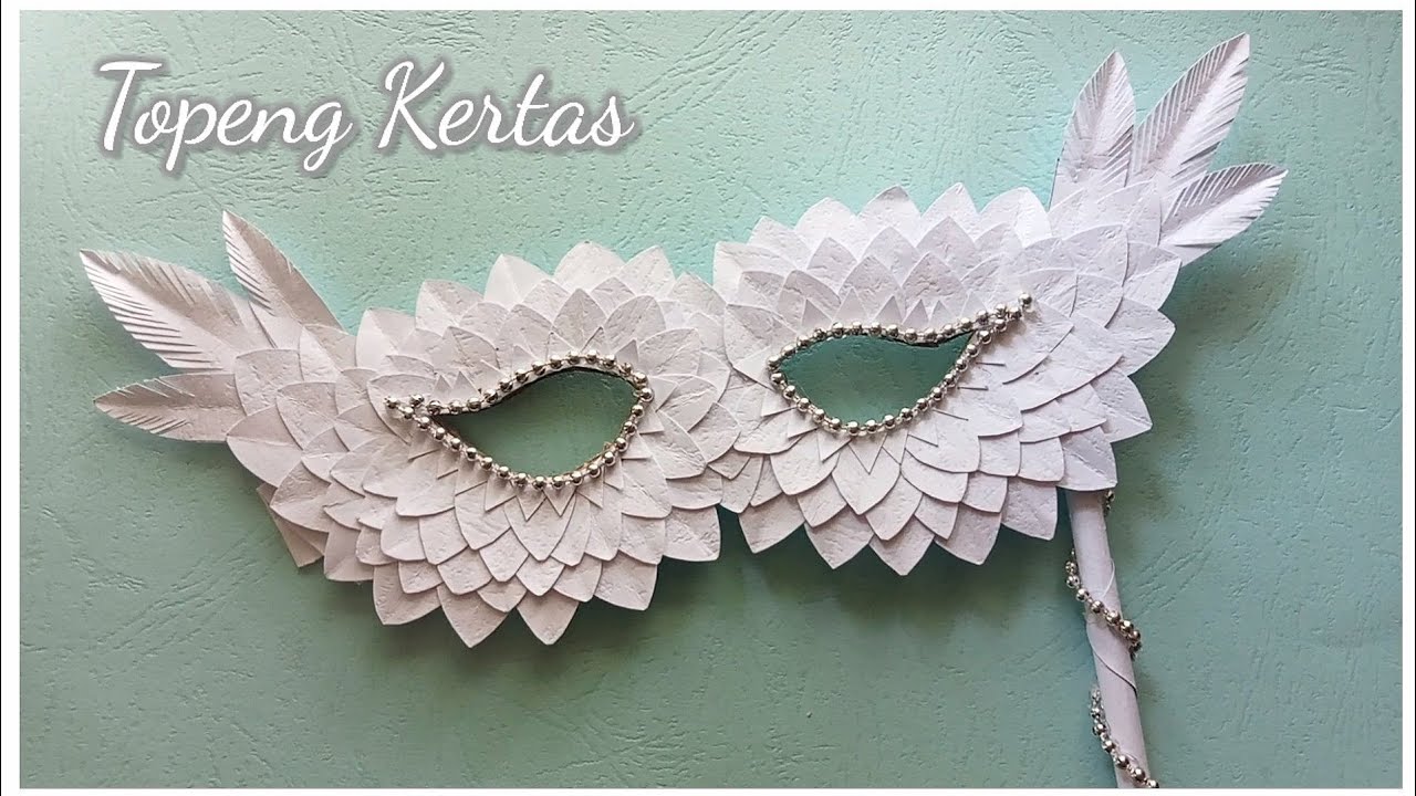 HOW TO MAKE MASK WITH PAPER | MEMBUAT TOPENG DARI KERTAS | TOPENG KARNAVAL | TOPENG BULU 