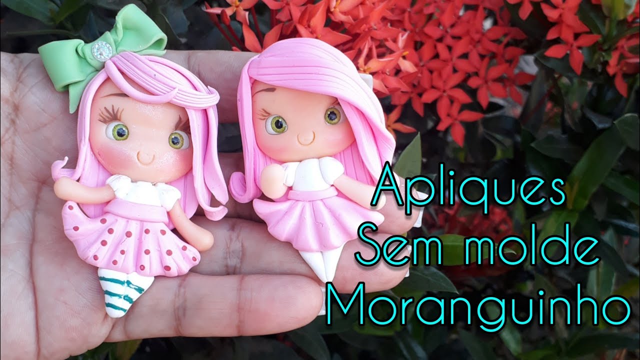 aplique em biscuit sem molde(modelagem facil)