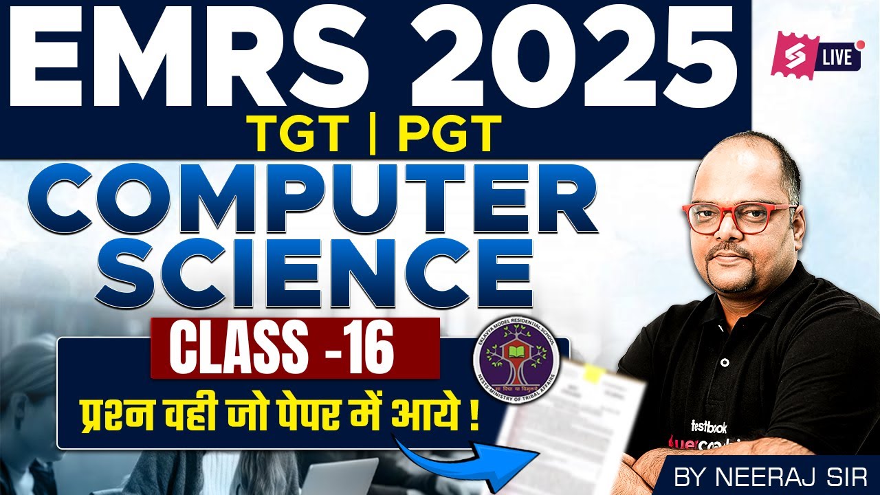 EMRS TGT/PGT Computer Science Class -16 | EMRS TGT/PGT Computer Science Preparation By Neeraj Sir