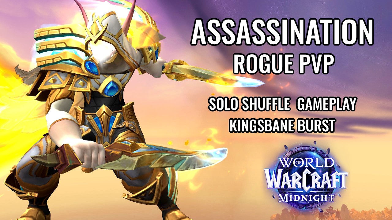 Kingsbane Burst | Assassination Rogue Solo Shuffle Gameplay | WoW PvP Midnight Season 2