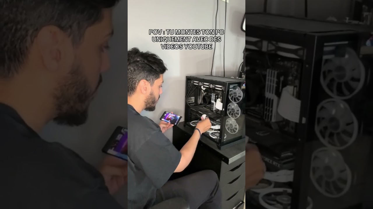 Monter son pc solo c&rsquo;est un vraiment une epreuve au debut 😂 #fyp #pc #tech #pourtoi #pctuto