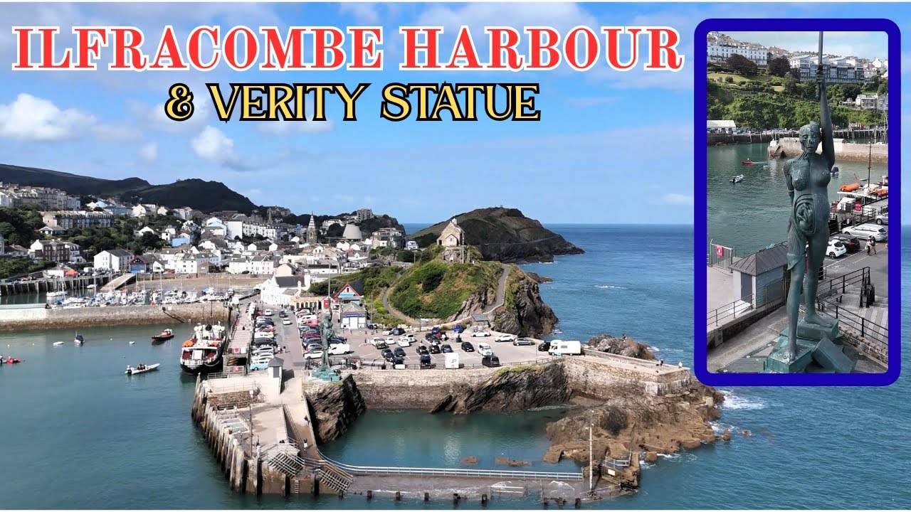 IL‎FRACOMBE HARBOUR, DEVON & VERITY STATUE