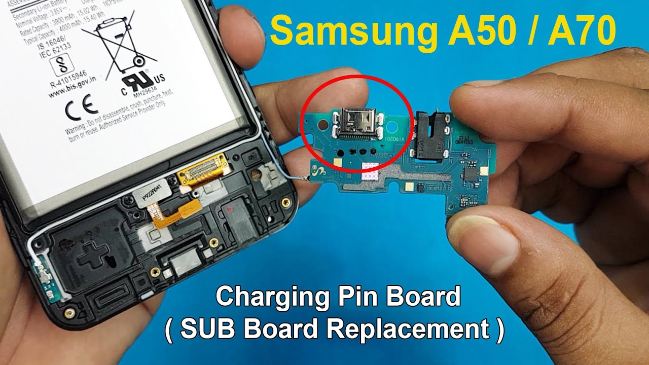 Samsung A50 / A70 Charging Board / Fingerprint Replacement | Samsung A70 and A50 Charging Pin Repair