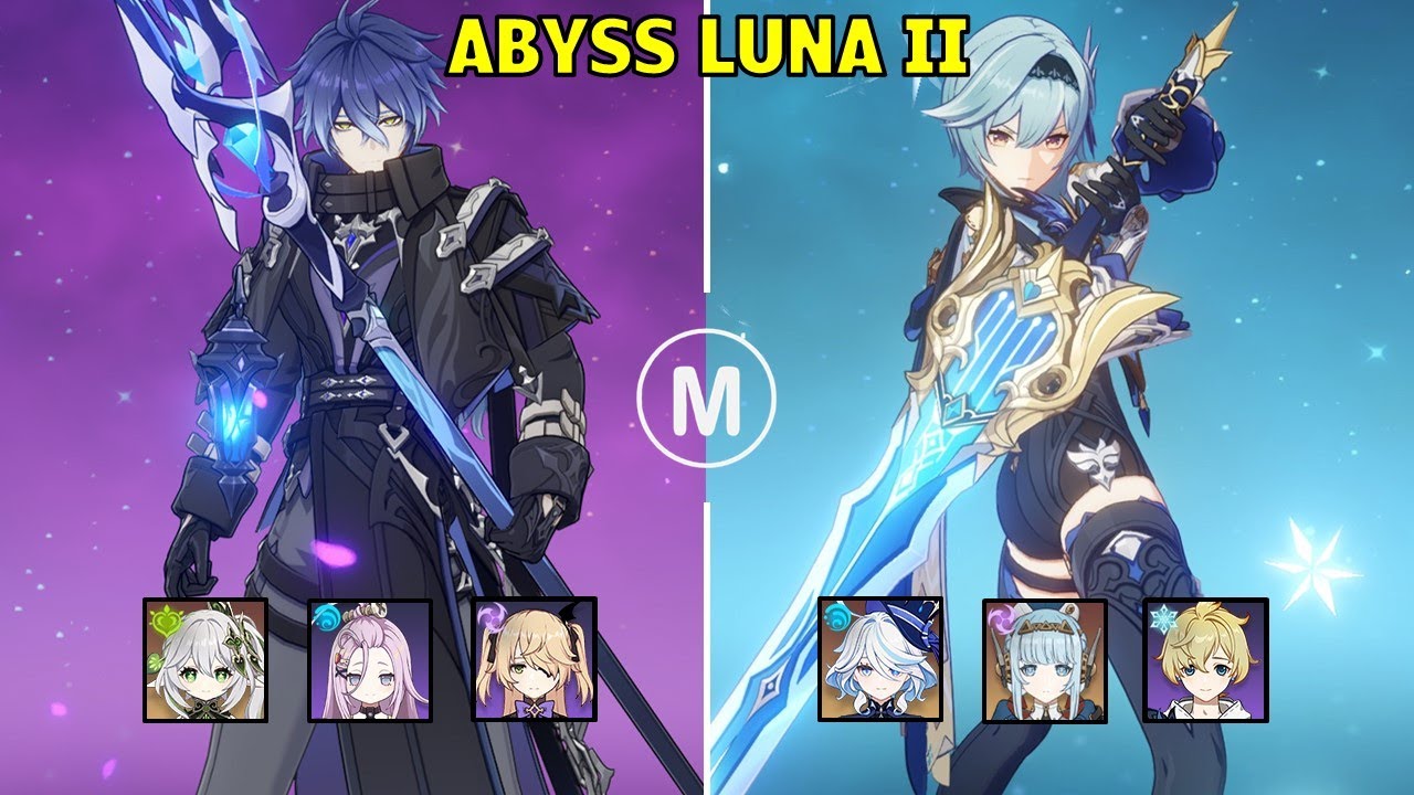 C2 Flins Lunar Charged & C6 Eula Carry - Spiral Abyss Luna II Floor 12 9 stars Genshin Impact