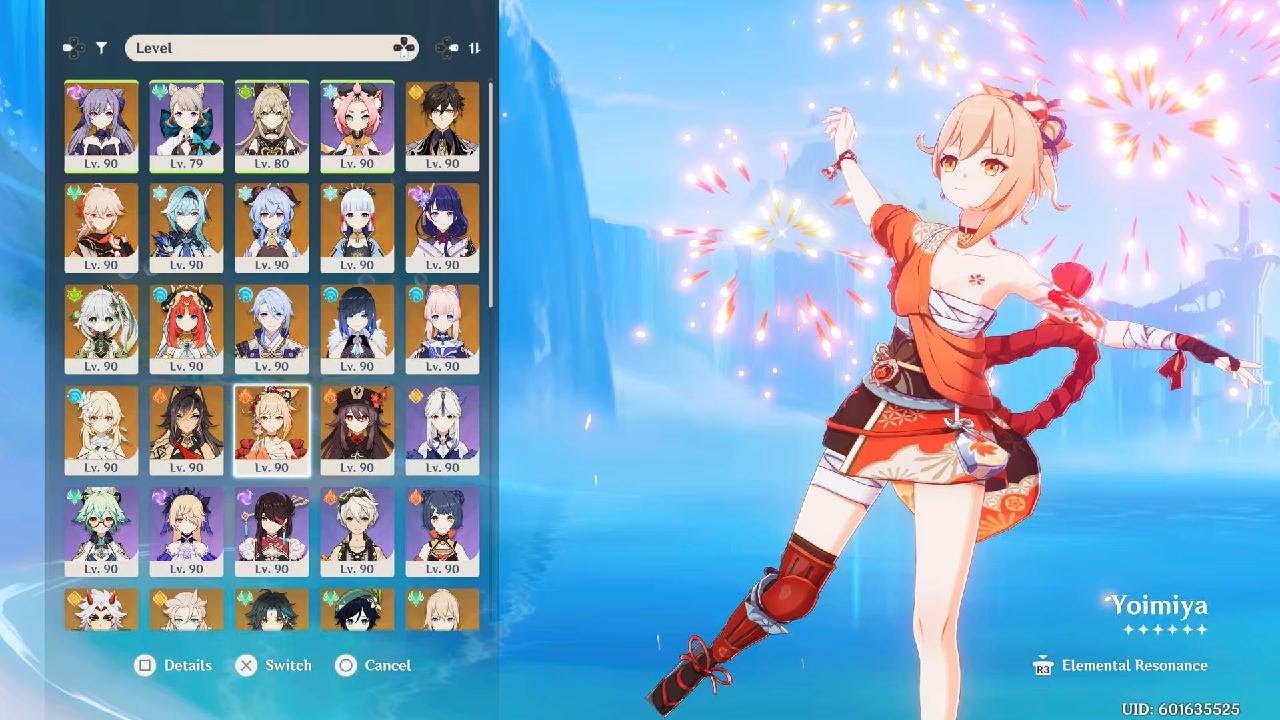 Genshin Impact Character select animations