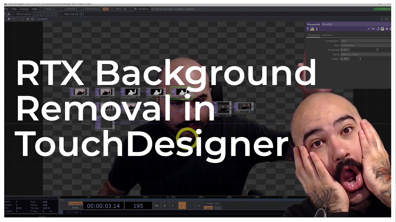 Удаление фона RTX в TouchDesigner — Учебное пособие по TouchDesigner 053