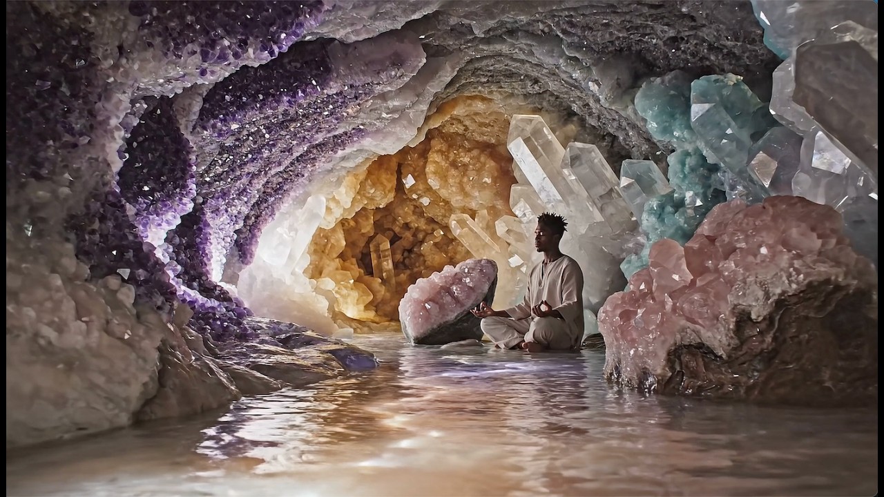 Luminous Geode Sanctuary 💎 | Calm Cave Ambience for Rest & Reflection