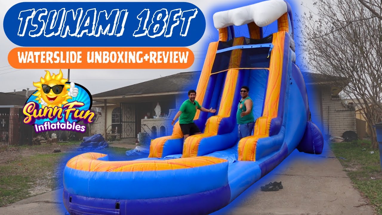 Tsunami 18ft Water Slide Unboxing from Sunn Fun Inflatables