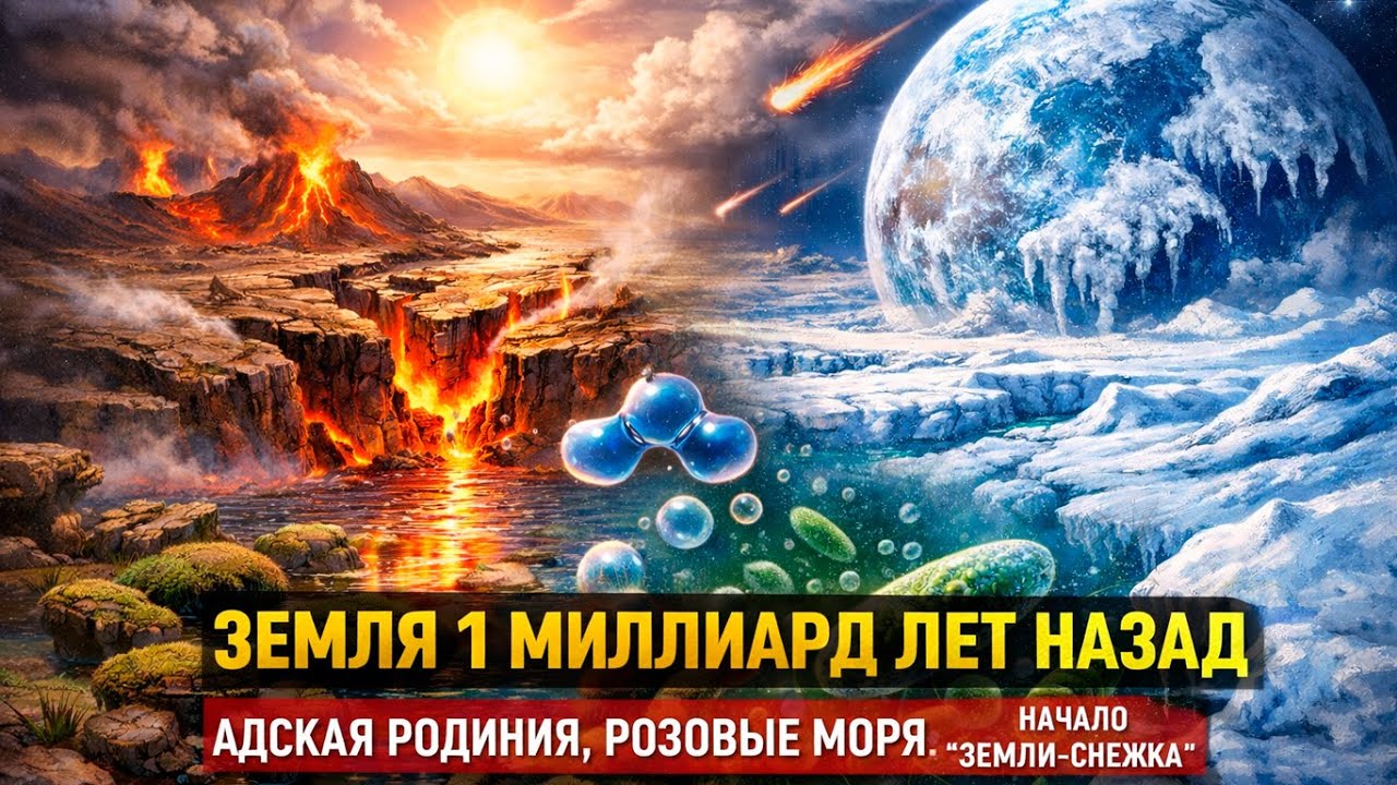 Земля 1 МИЛЛИАРД лет назад: адская Родиния, розовые моря и начало &laquo;Земли-снежка&raquo;