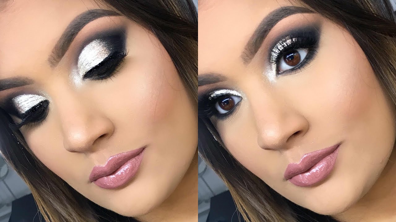 MAQUILLAJE PLATEADO Y NEGRO | AbrilDoesMakeup ♡