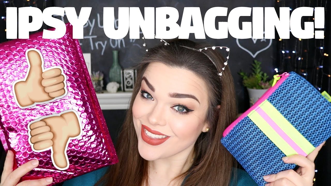 FIRST IPSY UNBAGGING OF 2018 + TRY ON! | IS IT GOOD OR BAD? | January 2018 Ipsy Unbagging