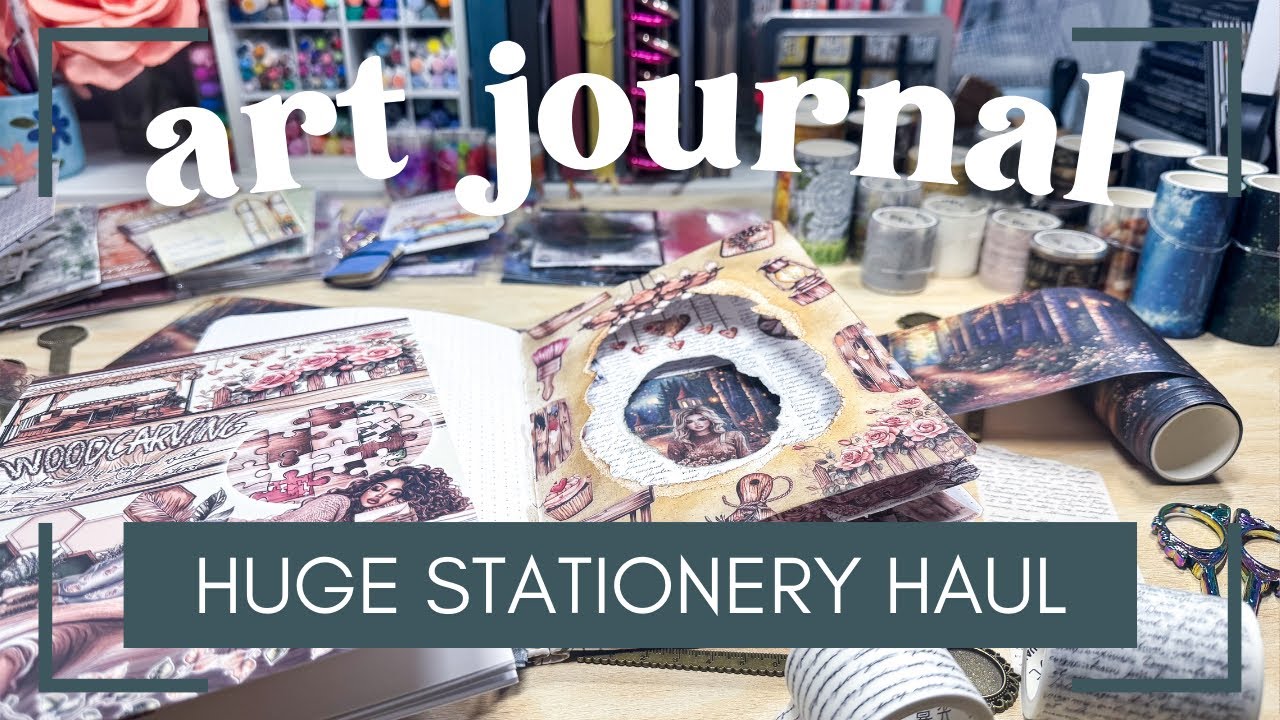 August 2025 Art Journal Haul 📓 + Watch Me Create a Spread!