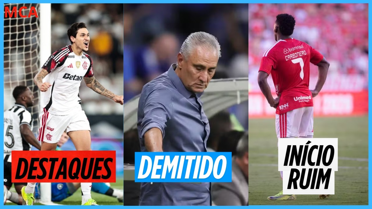 Líderes vencem na rodada | Tite é demitido do Cruzeiro e Filipe Luís é o alvo | Inter segue mal