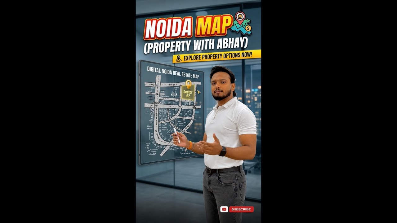 Noida Map With Metro Connectivity By @Property_with_abhay 