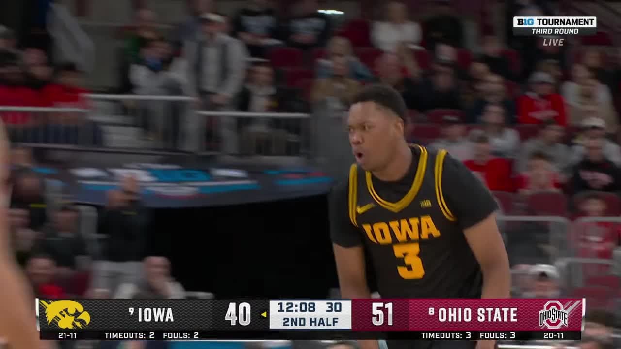 Cam Manyawu Transition SLAM vs. Ohio State | 2026 B1G Men's Basketball Tournament