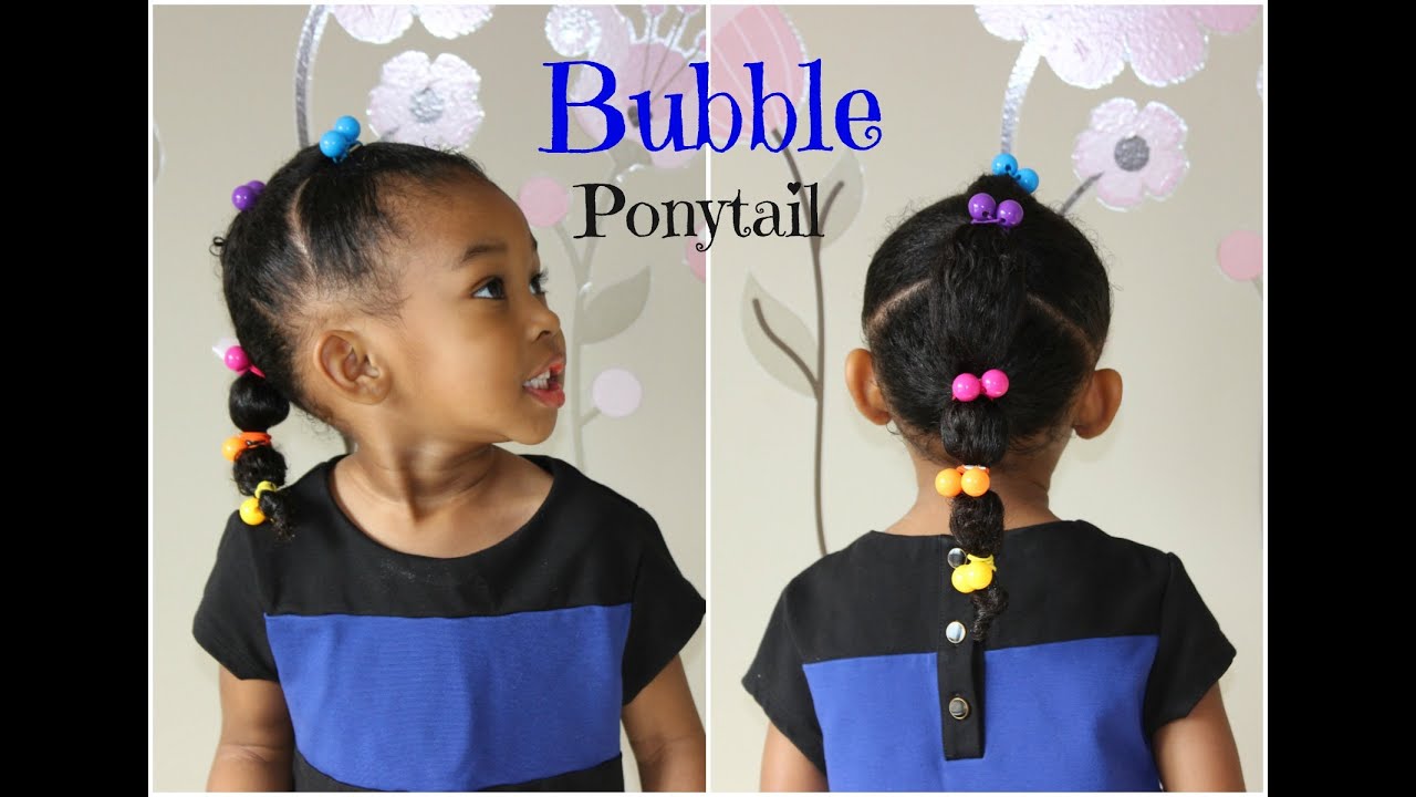 Bubble Ponytail for Curly Hair Kids