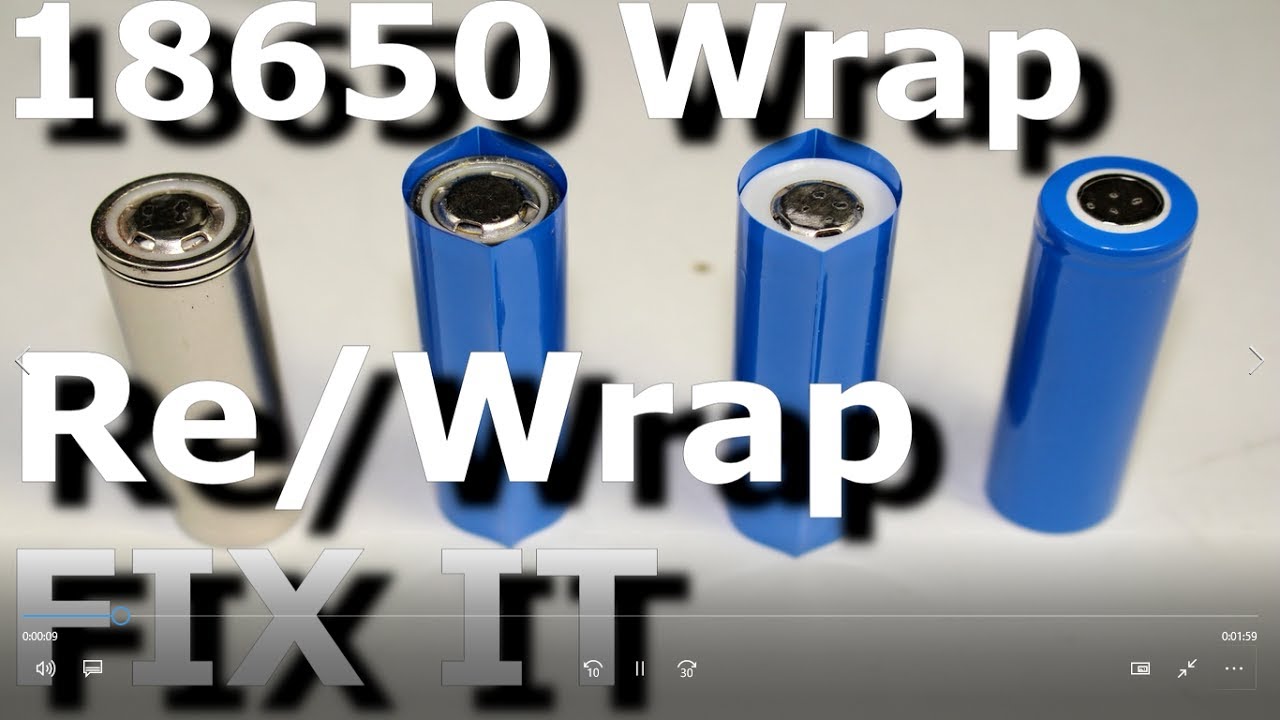 18650 Li-ION REWRAP-WRAP Your Bare Cells How To Fix Or Replace 18650 Shrink Wrap Vape Thorough