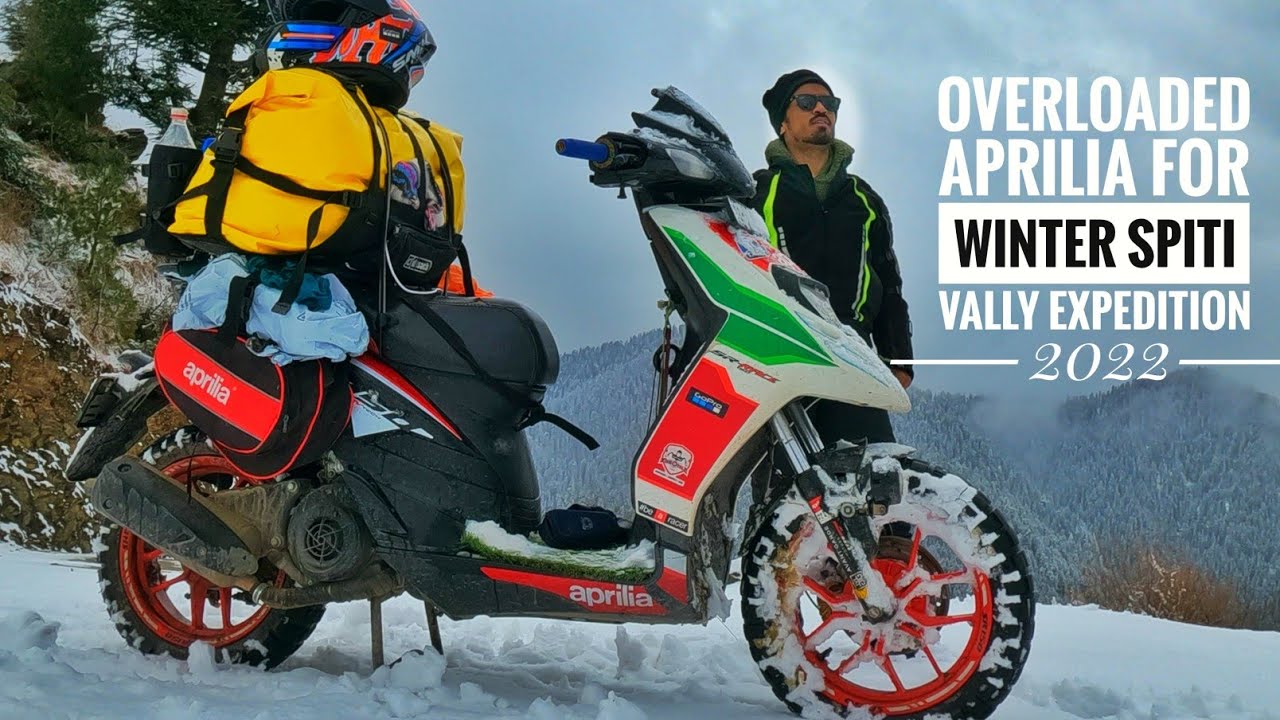INDIA first Overloaded Aprilia sr 150 for Winter ❄️ spiti  ride DAY 1 Chandigarh to HATU peak 2022