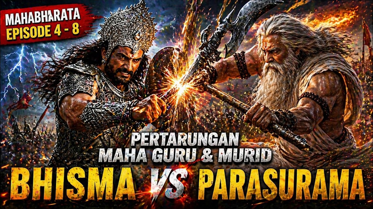 Alur Cerita Mahabharata Bahasa Indonesia Episode 4-8 | Pertarungan Bhisma Vs Parasurama