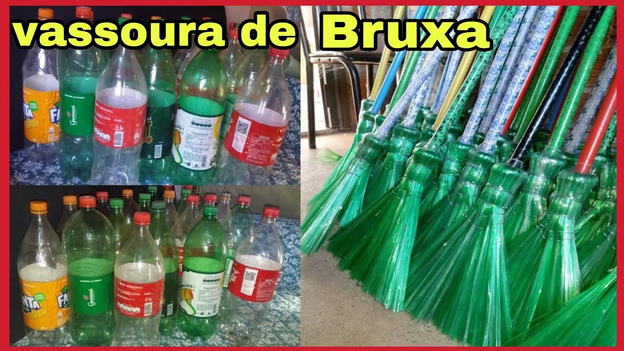Como fazer vassouras de garrafa pet_modelo vassoura de bruxa [atualizado]
