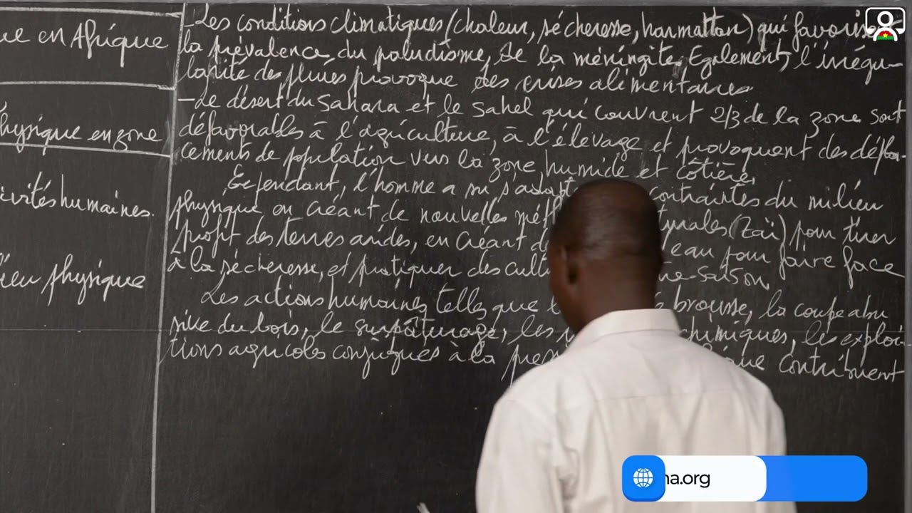 Cours - 3e - Géographie : L'homme et le milieu physique en Afrique occidentale 4/7
