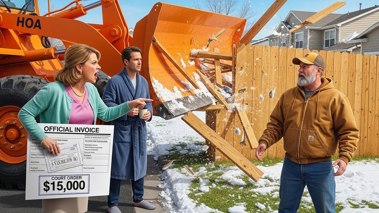 HOA Plow Destroyed My Fence, Billed Me For Blade Damage, Judge Ordered Them To Pay Me $15K Instead
