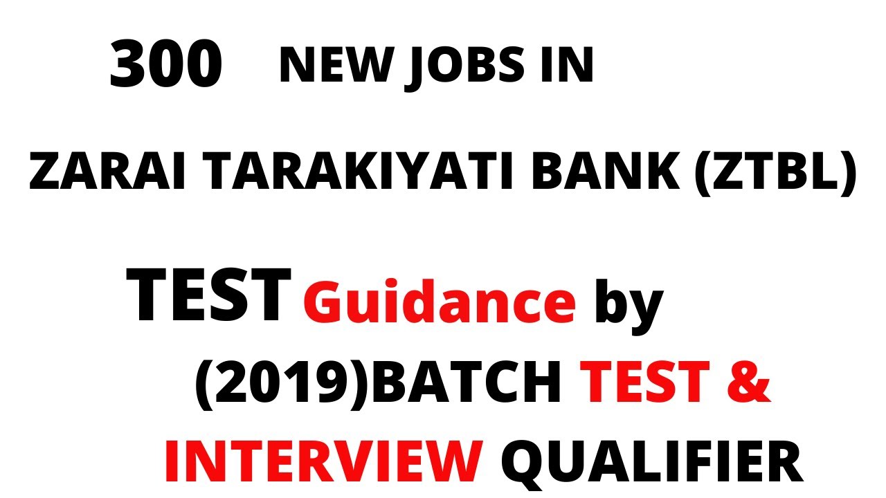 ZTBL Jobs 2022 | ZTBL Jobs Advertisement 2022 | ZTBL OG 3 Jobs | Banking Jobs in Pakistan